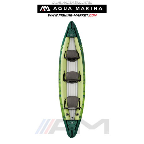 AQUA MARINA - Триместно надуваемо кану с надуваемо дъно Ripple - 3.70 m